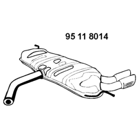 Endschalldämpfer von EBERSPÄCHER 95 11 8014