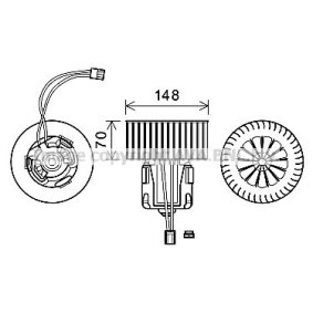 Achetez des Moteur électrique, pulseur d'air d'habitacle PRASCO BW8540 à prix pour 198,14 €