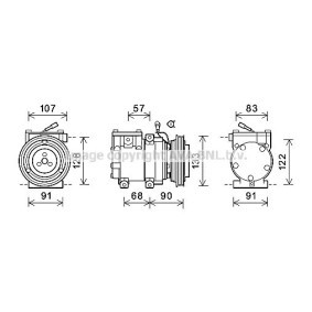 Acquista Compressore aria condizionata da PRASCO HYAK287 a buon mercato per soli 391,74 €
