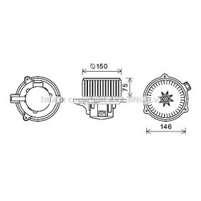 Achetez des Moteur électrique, pulseur d'air d'habitacle PRASCO KA8241 à prix pour 154,00 €