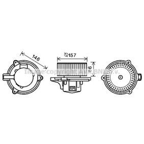 Achetez des Moteur électrique, pulseur d'air d'habitacle PRASCO KA8250 à prix pour 105,57 €