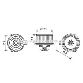 Achetez des Moteur électrique, pulseur d'air d'habitacle PRASCO KA8258 à prix pour 93,13 €