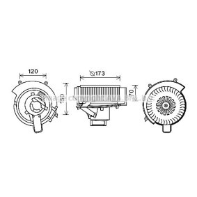 Achetez des Moteur électrique, pulseur d'air d'habitacle PRASCO OL8637 à prix pour 301,42 €