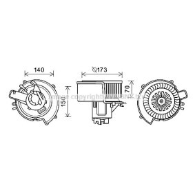 Achetez des Moteur électrique, pulseur d'air d'habitacle PRASCO OL8639 à prix pour 119,65 €