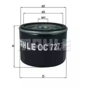 Achetez des Filtre à huile KNECHT OC 727 à prix pour 10,52 €