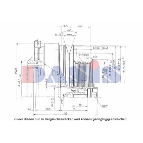 Achetez des Embrayage magnétique pour compresseurs de climatisation AKS DASIS 851154N à prix pour 90,08 €