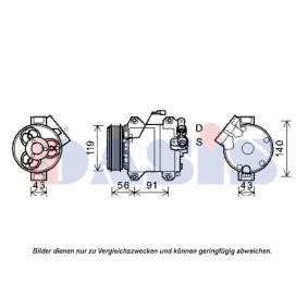 Achetez des Compresseur de climatisation AKS DASIS 851984N à prix pour 270,51 €