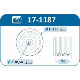 Kjøp Remskive, veivaksel av IJS GROUP 17-1187 til den lave prisen 1246,81 NOK