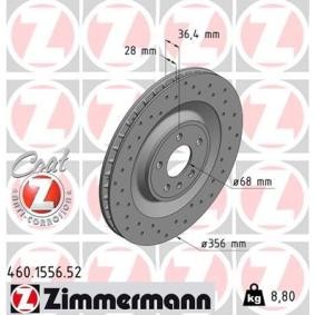 Köp Bromsskiva av ZIMMERMANN 460.1556.52 till det låga priset 1865,87 kr