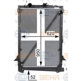 Achetez des Radiateur du moteur HELLA 8MK 376 751-754 à prix pour 877,41 €