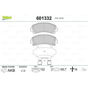 Acquista Kit pastiglie freni da VALEO 601332 a buon mercato per soli 46,62 €