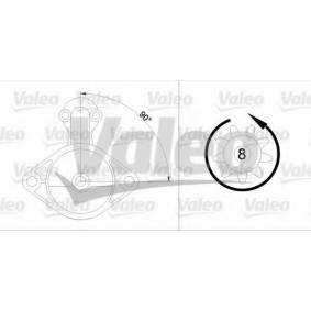 Köp Startmotor av VALEO 455598 till det låga priset 572,63 kr