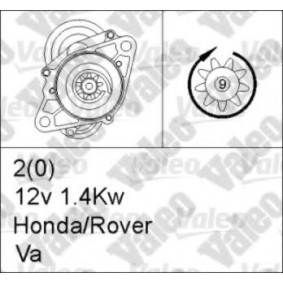 Köp Startmotor av VALEO 455713 till det låga priset 1100,87 kr