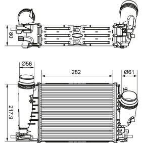 Köp Intercooler av VALEO 817175 till det låga priset 3764,15 kr