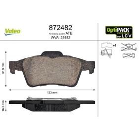 Acquista Kit pastiglie freni da VALEO 872482 a buon mercato per soli 27,38 €