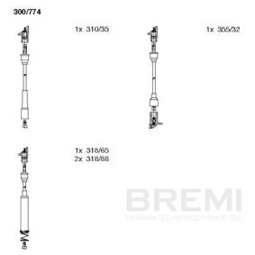 Compre Jogo de cabos de ignição da BREMI 300/336 a um preço baixo por 23,38 €