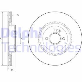 Achetez des Disque de frein DELPHI BG4568 à prix pour 125,34 €