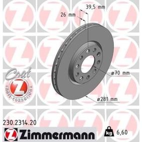 Comprar Disco de freno de ZIMMERMANN 230.2314.20 a bajo precio de 63,01 €