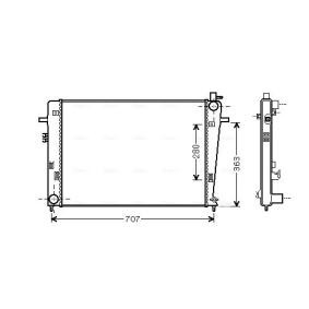 Achetez des Radiateur du moteur AVA COOLING SYSTEMS HY2328 à prix pour 320,62 €