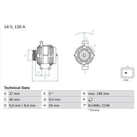 Lichtmaschine von BOSCH 0 986 082 570