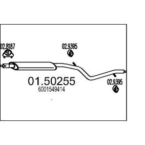 Mittelschalldämpfer 01.50255 RENAULT von MTS