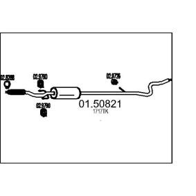 Mittelschalldämpfer 01.50821 PEUGEOT 2008 von MTS