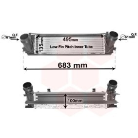 Achetez des Intercooler VAN WEZEL 06004465 à prix pour 296,63 €