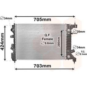 Achetez des Radiateur du moteur VAN WEZEL 08002043 à prix pour 149,72 €
