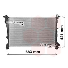 Kjøp Radiator, motorkjøling av VAN WEZEL 17002414 til den lave prisen 3295,57 NOK