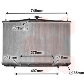 Achetez des Radiateur du moteur VAN WEZEL 53002675 à prix pour 144,11 €