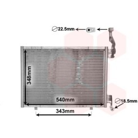 Achetez des Condenseur, climatisation VAN WEZEL 18005593 à prix pour 221,56 €