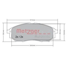 Acquista Kit pastiglie freni da METZGER 1170101 a buon mercato per soli 19,48 €