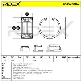 Radlagersatz 654W0004 VOLKSWAGEN von RIDEX