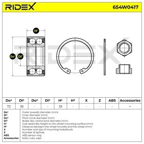 Radlagersatz 654W0417