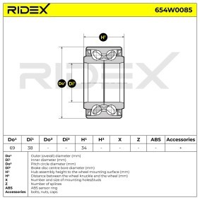 Radlagersatz 654W0085