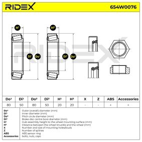 Radlagersatz 654W0076