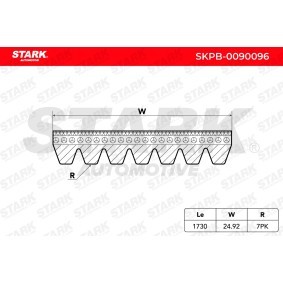 Compre Correia trapezoidal estriada da STARK SKPB-0090096 a um preço baixo por 14,96 €