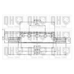 Achetez des Disque de frein QUINTON HAZELL BDC5016 à prix pour 47,97 €
