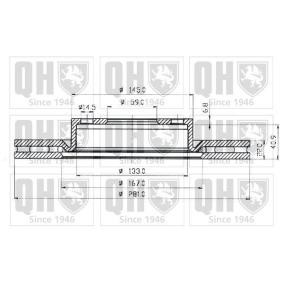 Achetez des Disque de frein QUINTON HAZELL BDC4500 à prix pour 40,80 €