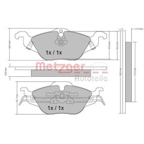 Achetez des Plaquettes de frein METZGER 1170063 à prix pour 26,95 €
