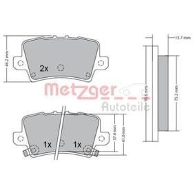 Comprar Juego de pastillas de freno de METZGER 1170288 a bajo precio de 32,77 €