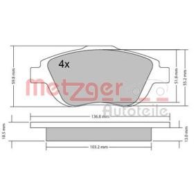 Bremsbeläge für DS von METZGER