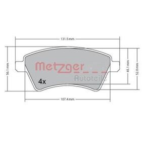 Achetez des Plaquettes de frein METZGER 1170442 à prix pour 12,27 €