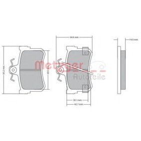 Achetez des Plaquettes de frein METZGER 1170447 à prix pour 45,16 €