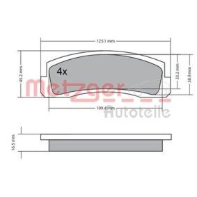 Acquista Kit pastiglie freni da METZGER 1170511 a buon mercato per soli 28,20 €