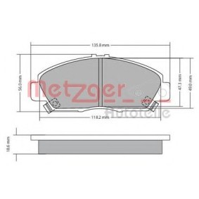 Achetez des Plaquettes de frein METZGER 1170576 à prix pour 57,07 €