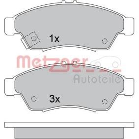Achetez des Plaquettes de frein METZGER 1170584 à prix pour 45,08 €