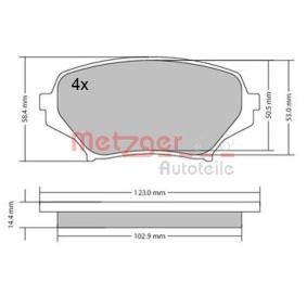 Achetez des Plaquettes de frein METZGER 1170589 à prix pour 34,99 €