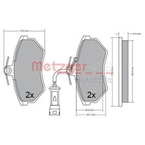 Achetez des Plaquettes de frein METZGER 1170623 à prix pour 37,55 €