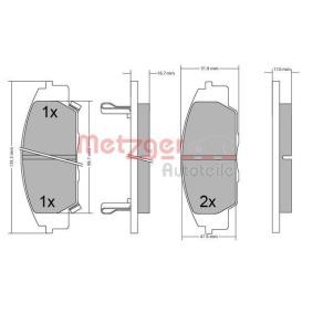 Acquista Kit pastiglie freni da METZGER 1170649 a buon mercato per soli 28,22 €